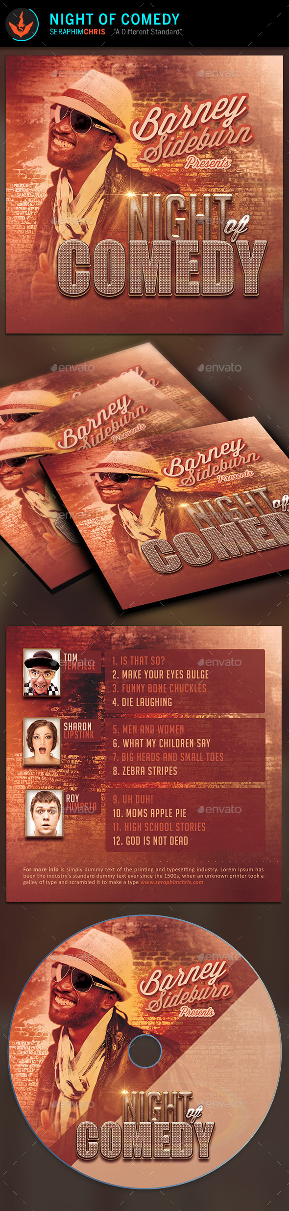 Night of Comedy: CD Artwork Template (CD & DVD Artwork)