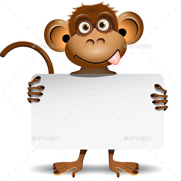GraphicRiver Monkey with a White Background 9300328 GraphicRiver Monkey with a White Background 9300328