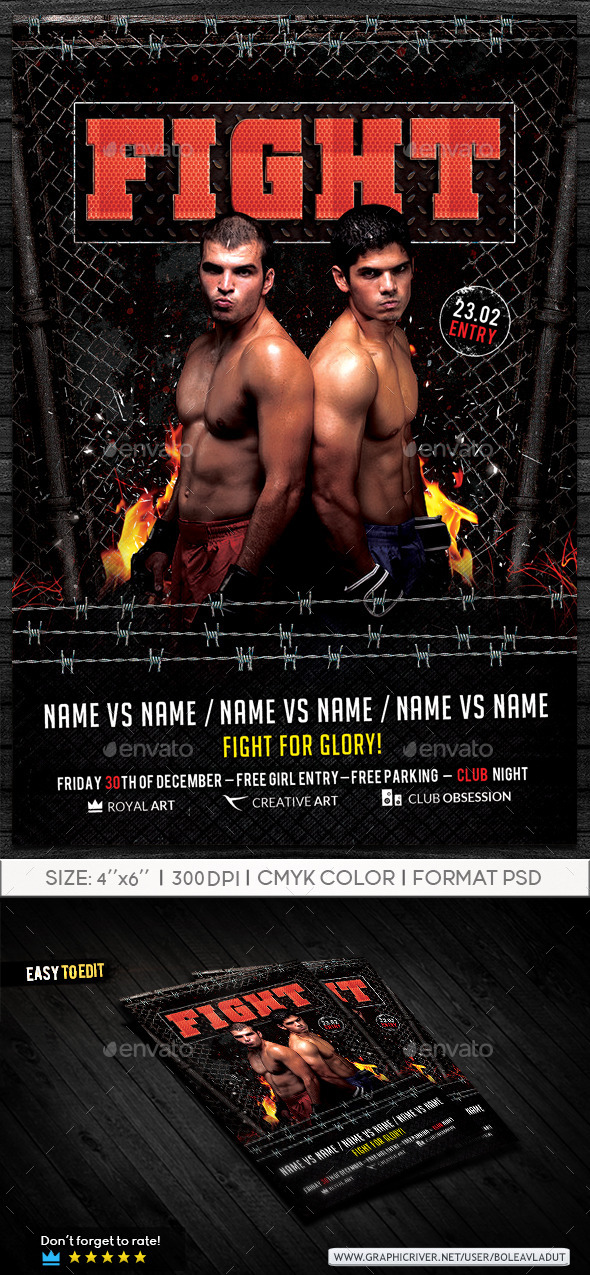 GraphicRiver Flyer Fight Night 9301671 GraphicRiver Flyer Fight Night 9301671