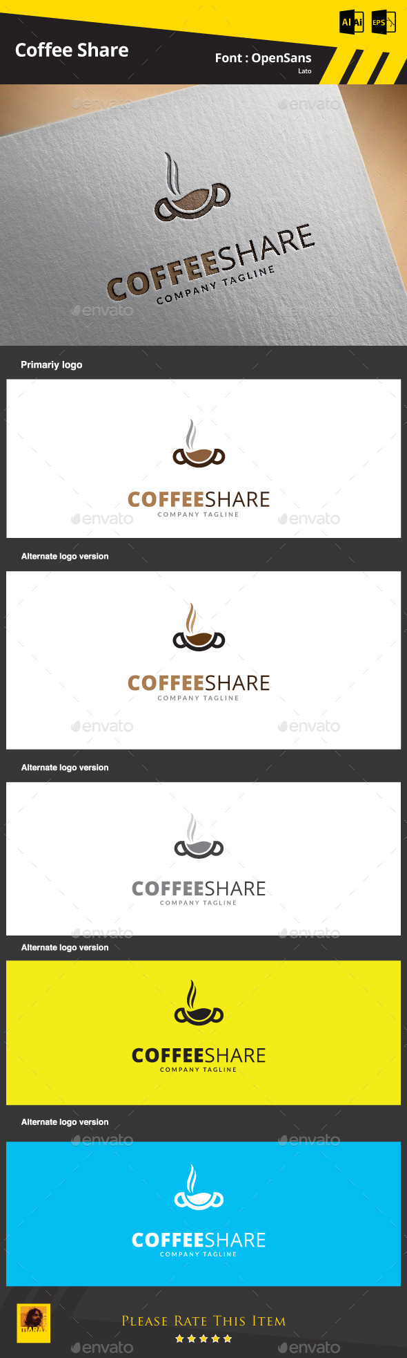GraphicRiver Coffee Share Logo Template 9301736 GraphicRiver Coffee Share Logo Template 9301736