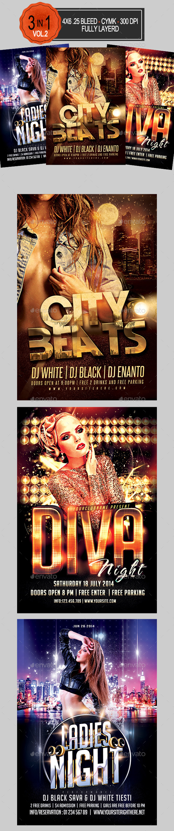 GraphicRiver 3 in 1 Club Party Flyer Bundle Vol 2 9303535 GraphicRiver 3 in 1 Club Party Flyer Bundle Vol 2 9303535