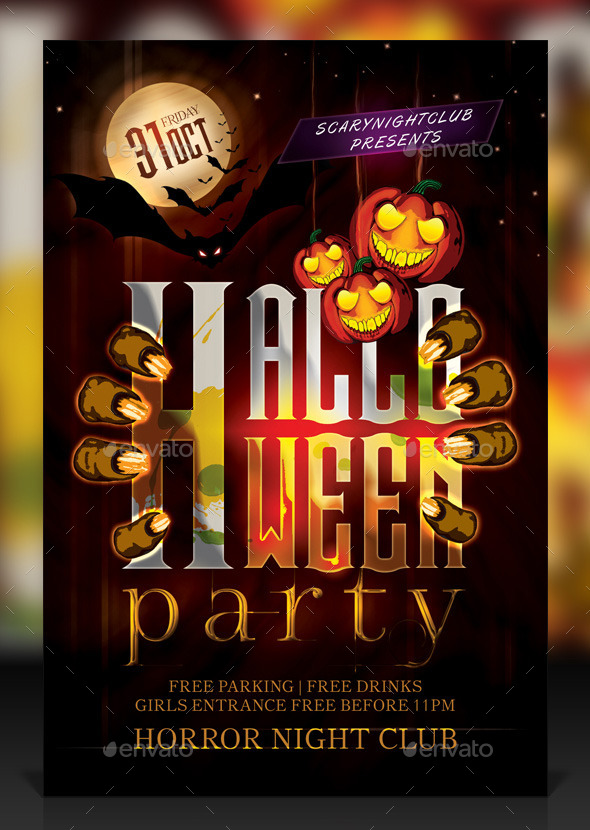 Haunted Halloween Party Flyer