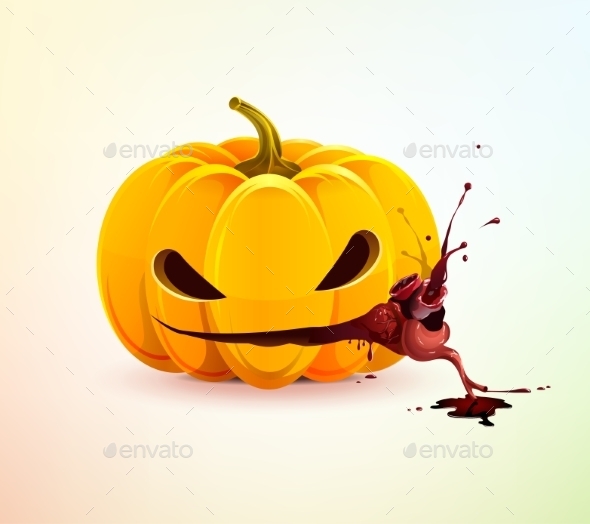 GraphicRiver Evil Pumpkin with Heart 9306325 GraphicRiver Evil Pumpkin with Heart 9306325