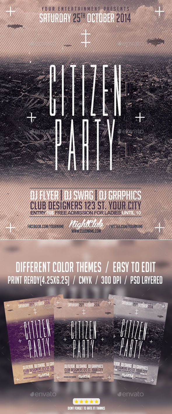 GraphicRiver Citizen Alternative Party Flyer 8067553 GraphicRiver Citizen Alternative Party Flyer 8067553
