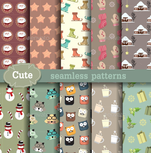 GraphicRiver Cartoon Seamless Patterns 9308849 GraphicRiver Cartoon Seamless Patterns 9308849