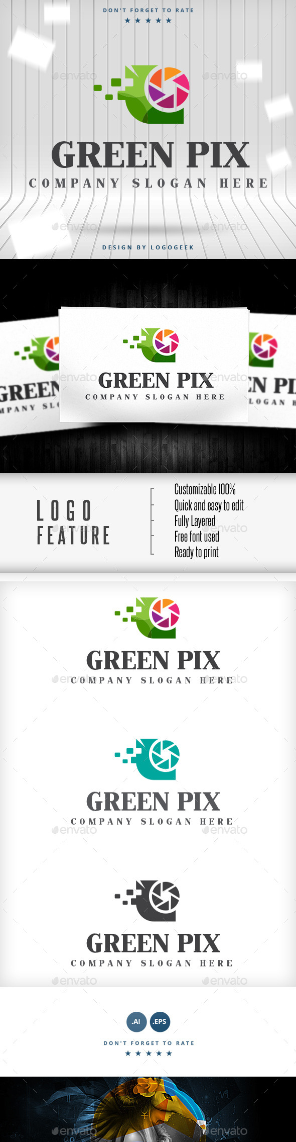 GraphicRiver Green Pix Logo 9308956 GraphicRiver Green Pix Logo 9308956