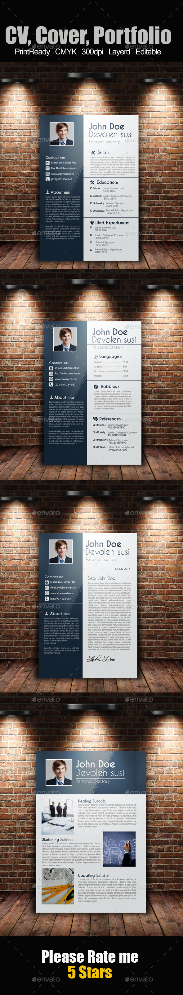 GraphicRiver Job Resume CV Cover Letter Portfolio 9309006 GraphicRiver Job Resume CV Cover Letter Portfolio 9309006