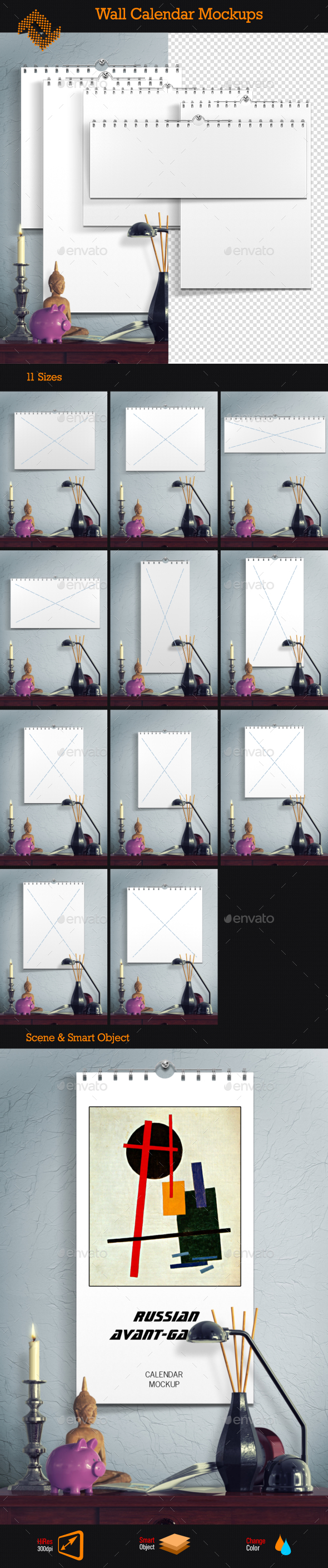 Wall Calendar Mockups