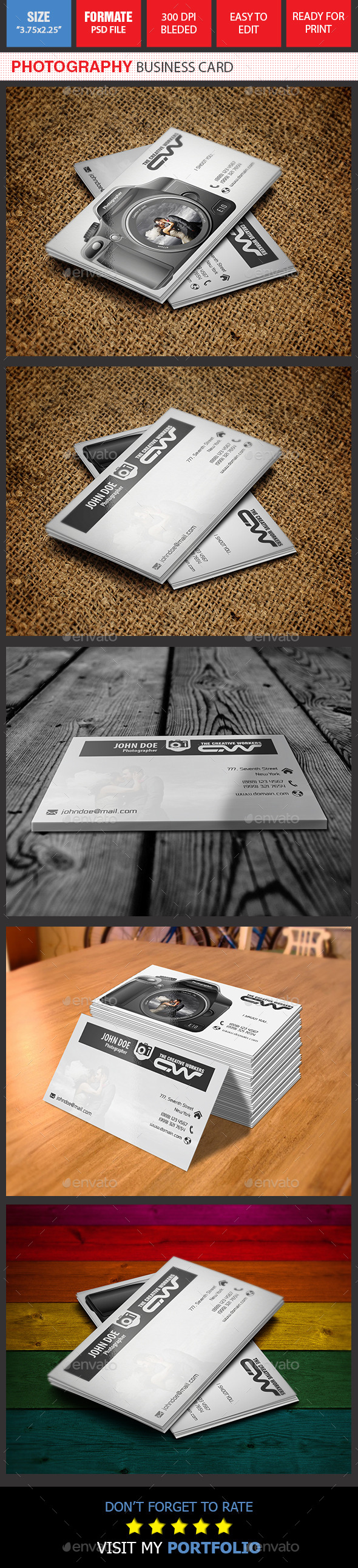 GraphicRiver Photography Business Card 9310407 GraphicRiver Photography Business Card 9310407