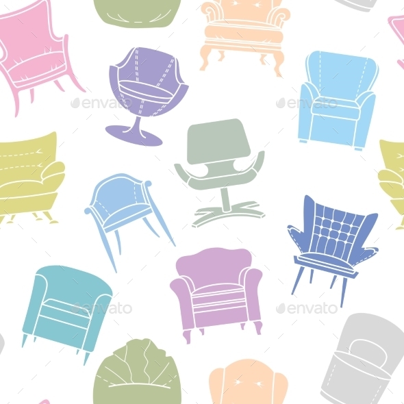GraphicRiver Pattern of Armchairs 9310719 GraphicRiver Pattern of Armchairs 9310719