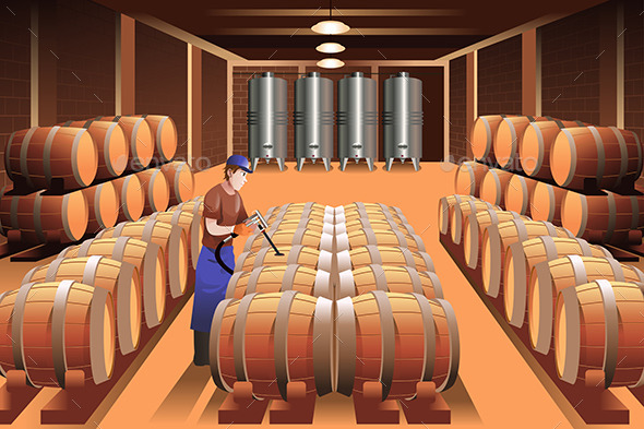 GraphicRiver Worker in a Winery 9310756 GraphicRiver Worker in a Winery 9310756