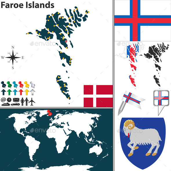 Map of Faroe Islands (Travel)