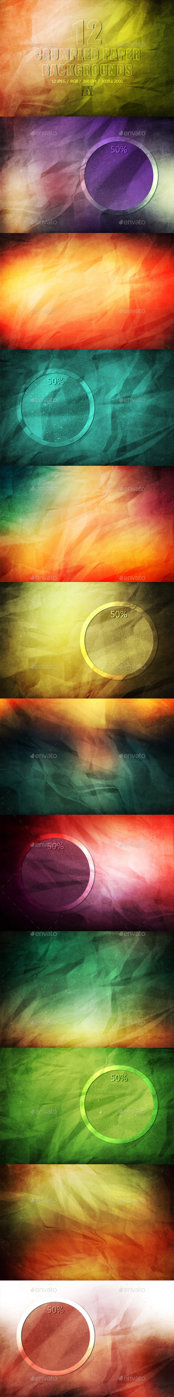 GraphicRiver 12 Crumpled Paper Background 9311906 GraphicRiver 12 Crumpled Paper Background 9311906