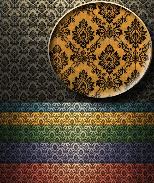 GraphicRiver Colorful Vintage Wallpaper 9312139 GraphicRiver Colorful Vintage Wallpaper 9312139