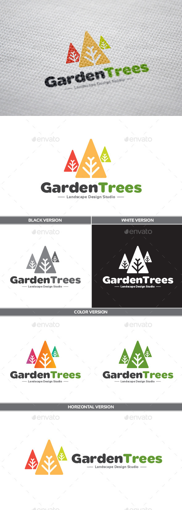 GraphicRiver GardenTrees Logo 9312610 GraphicRiver GardenTrees Logo 9312610
