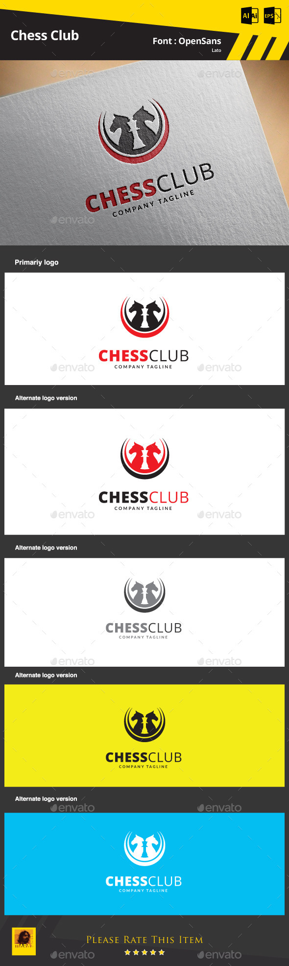 GraphicRiver Chess Club Logo Template 9314324 GraphicRiver Chess Club Logo Template 9314324