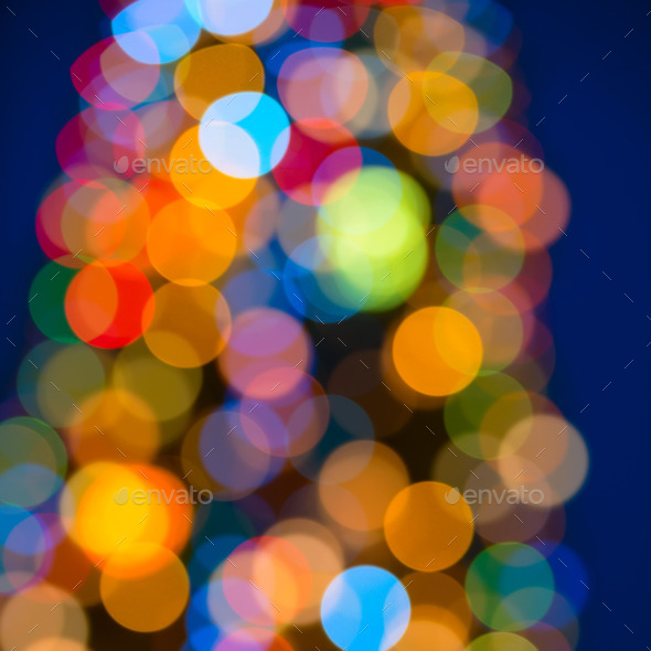 beautiful big abstract xmas circular lights bokeh background, cl (Misc) Photo Download