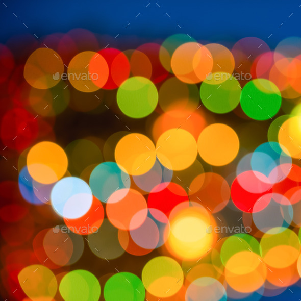 big abstract xmas circular lights bokeh background, closeup (Misc) Photo Download