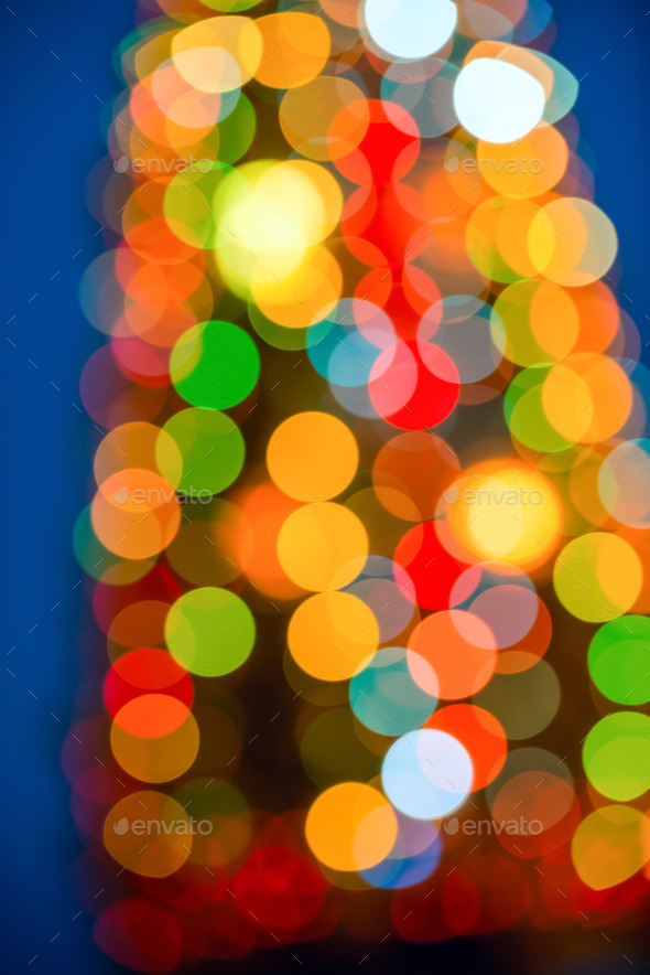 big abstract xmas circular lights bokeh background, closeup (Misc) Photo Download