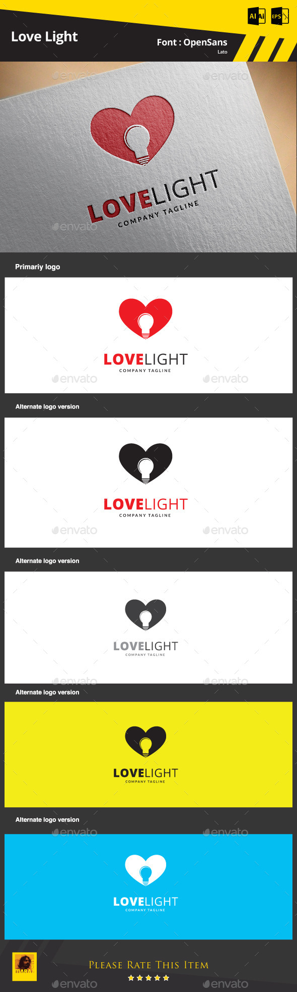 GraphicRiver Love Light Logo Template 9315554 GraphicRiver Love Light Logo Template 9315554
