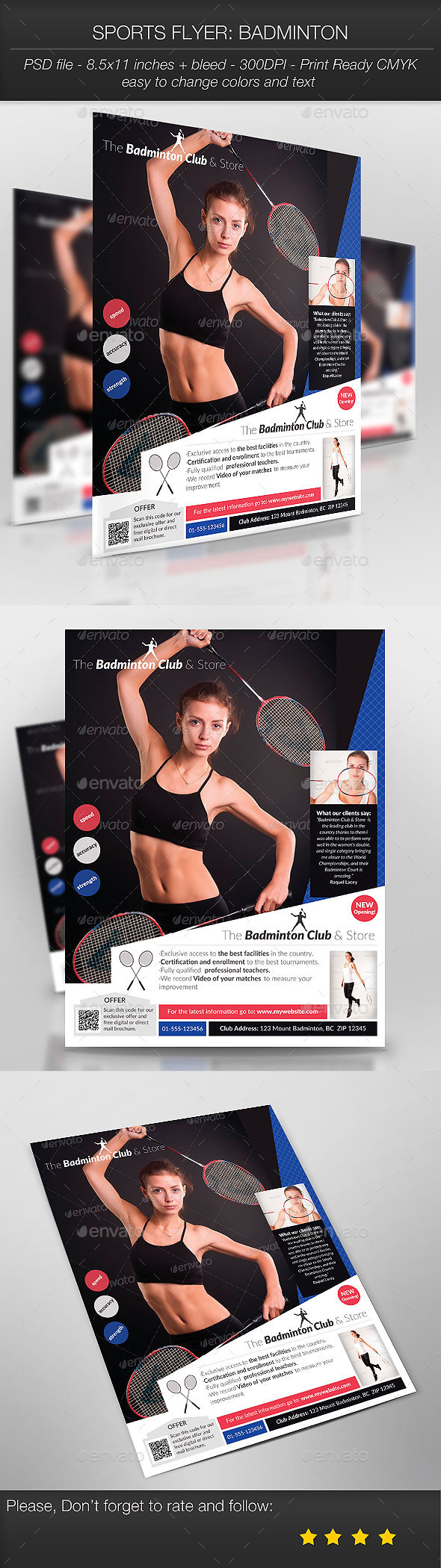 GraphicRiver Sports Flyer Badminton 9317101 GraphicRiver Sports Flyer Badminton 9317101