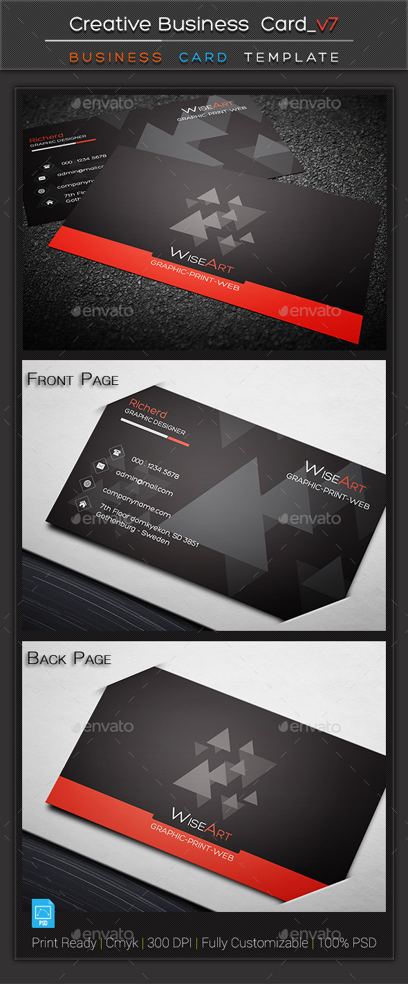 GraphicRiver Creative Business Card v7 9318673 GraphicRiver Creative Business Card v7 9318673