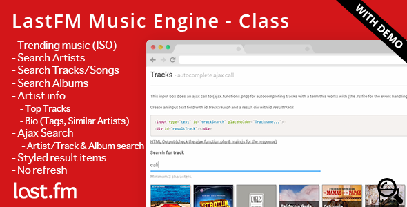 CodeCanyon LastFM Music Engine Artist Tracks Albums Info 9278307 CodeCanyon LastFM Music Engine Artist Tracks Albums Info 9278307