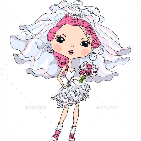 GraphicRiver Hipster Girl Bride 9319431 GraphicRiver Hipster Girl Bride 9319431