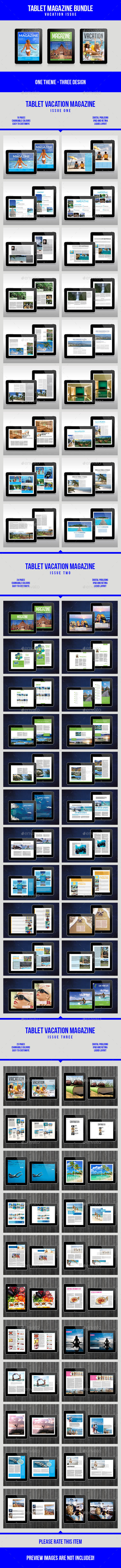GraphicRiver Tablet Vacation Magazine Bundle 9321233 GraphicRiver Tablet Vacation Magazine Bundle 9321233