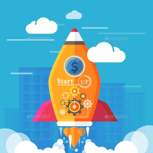 Business Start Up Rocket