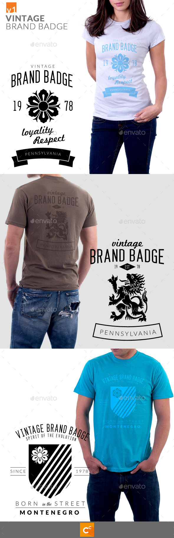 GraphicRiver Vintage Brand Badge T-Shirt 9324389 GraphicRiver Vintage Brand Badge T-Shirt 9324389