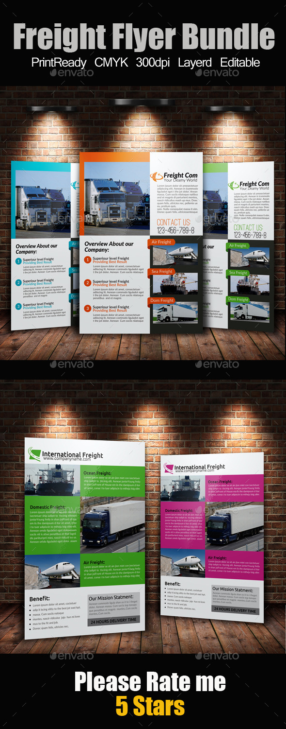 GraphicRiver A4 International Freight Flyer Bundle 9324649 GraphicRiver A4 International Freight Flyer Bundle 9324649