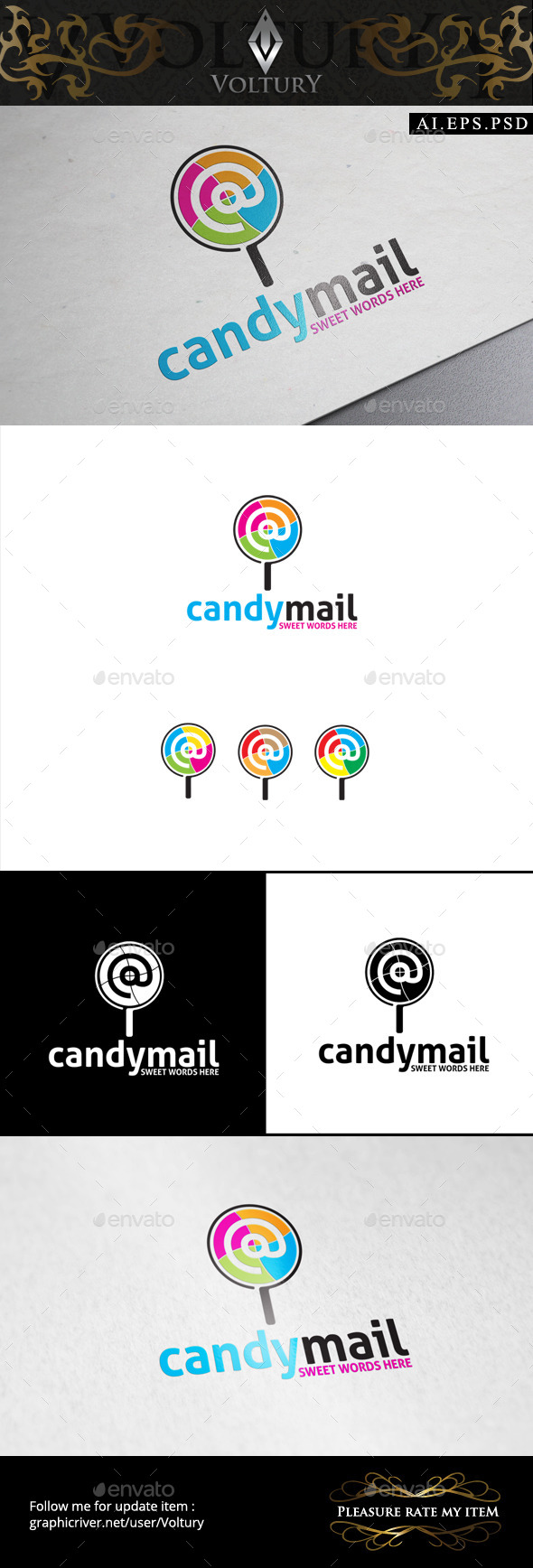 GraphicRiver Candy Mail Logo 9325740 GraphicRiver Candy Mail Logo 9325740