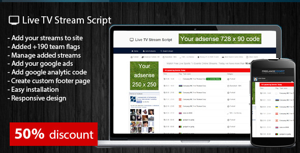 CodeCanyon Live TV Stream Script 9277553 CodeCanyon Live TV Stream Script 9277553