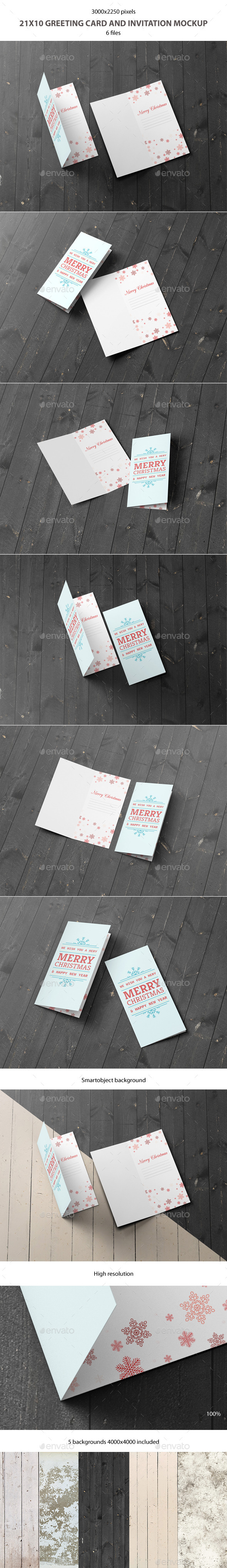 GraphicRiver 21x10 Greeting Card and Invitation Mockup 9296208 GraphicRiver 21x10 Greeting Card and Invitation Mockup 9296208