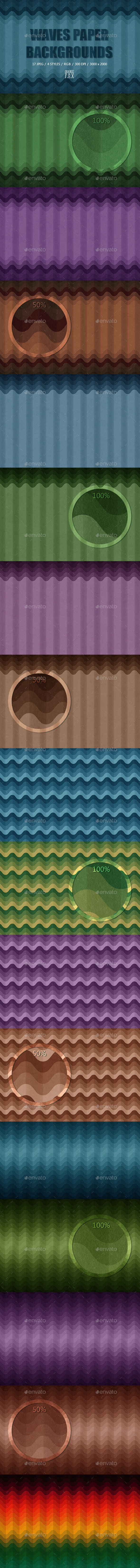 17 Waves Paper Backgrounds 17 Waves Paper Backgrounds