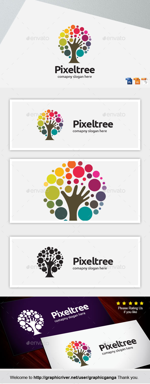 GraphicRiver Pixel tree 9331646 GraphicRiver Pixel tree 9331646