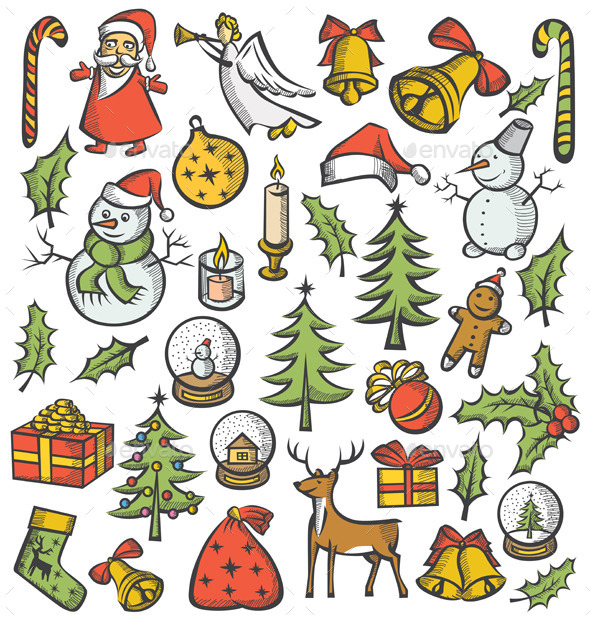 GraphicRiver Christmas Objects and Elements 9332393 GraphicRiver Christmas Objects and Elements 9332393