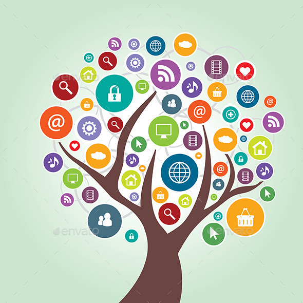 GraphicRiver Tree and Communication in Social Media 9332556 GraphicRiver Tree and Communication in Social Media 9332556