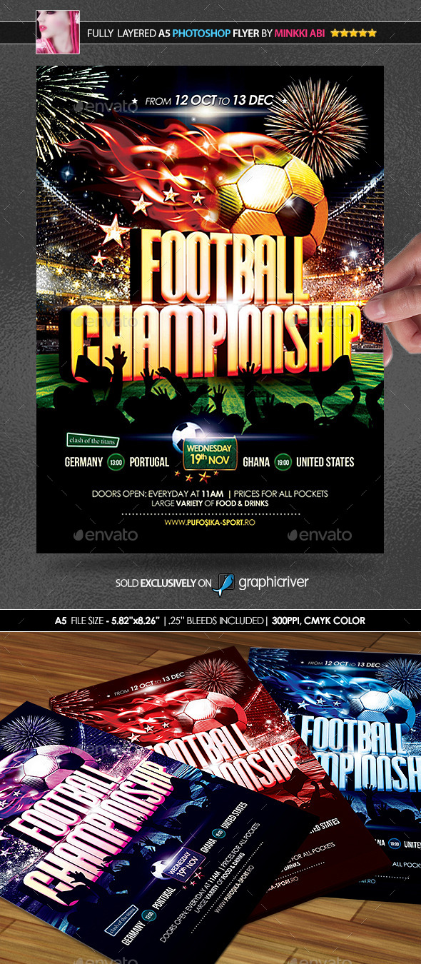 GraphicRiver Football Championship Poster Flyer 9289010 GraphicRiver Football Championship Poster Flyer 9289010