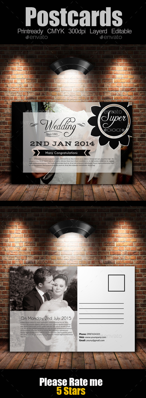 GraphicRiver Wedding Invitation Post Card 9297018 GraphicRiver Wedding Invitation Post Card 9297018