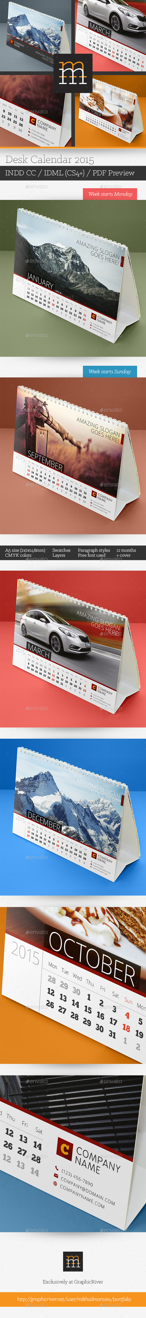 GraphicRiver Desk Calendar 2015 9334038 GraphicRiver Desk Calendar 2015 9334038