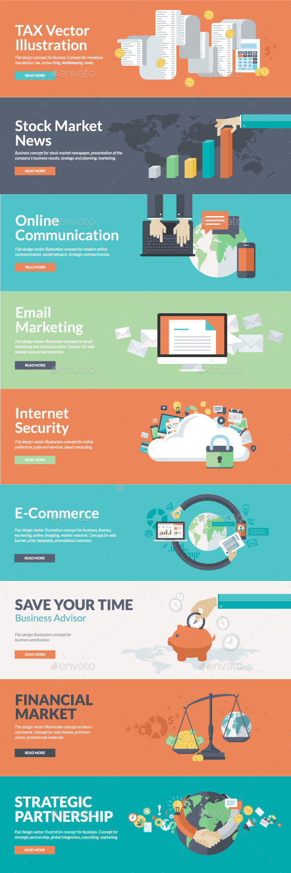 GraphicRiver Flat Concepts for Marketing Finance Business 9257328 GraphicRiver Flat Concepts for Marketing Finance Business 9257328