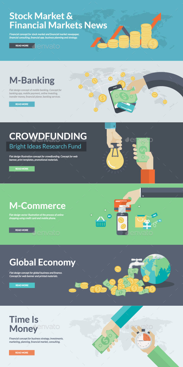 GraphicRiver Flat Concepts for Finance and Business 9257356 GraphicRiver Flat Concepts for Finance and Business 9257356