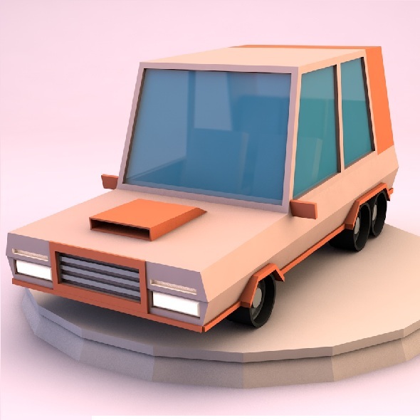 3DOcean Low poly minivan 9335485 3DOcean Low poly minivan 9335485