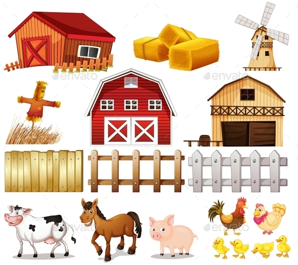 GraphicRiver Things and Animals found at the Farm 9335494 GraphicRiver Things and Animals found at the Farm 9335494