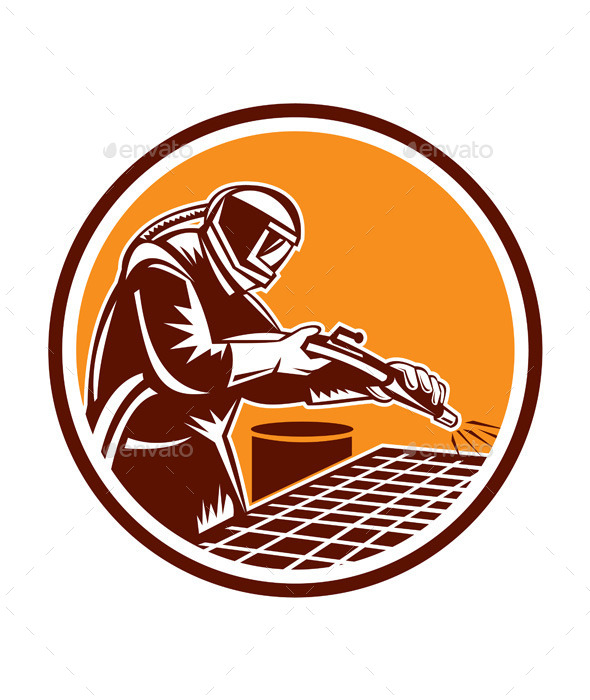GraphicRiver Sandblaster Sandblasting Hose Circle Retro 9335650 GraphicRiver Sandblaster Sandblasting Hose Circle Retro 9335650