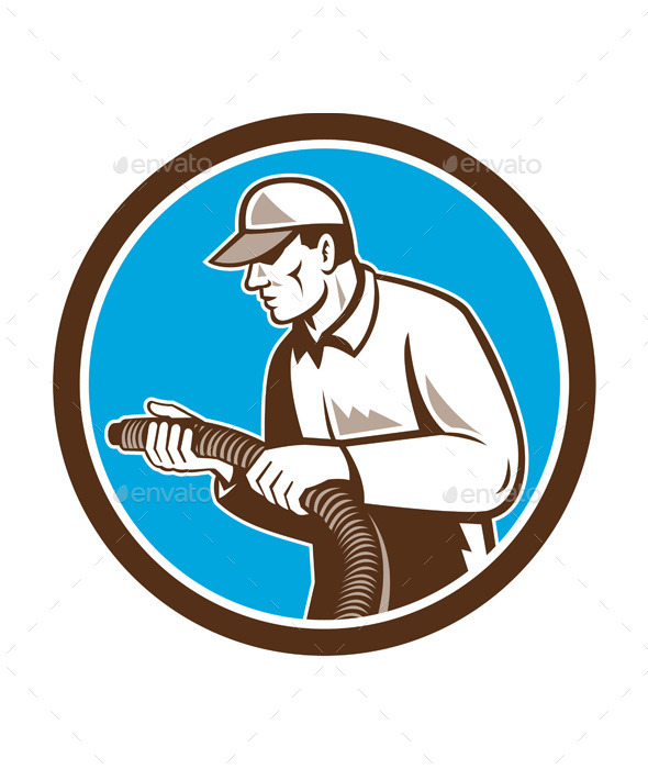 GraphicRiver Home Insulation Technician Retro Circle 9335653 GraphicRiver Home Insulation Technician Retro Circle 9335653