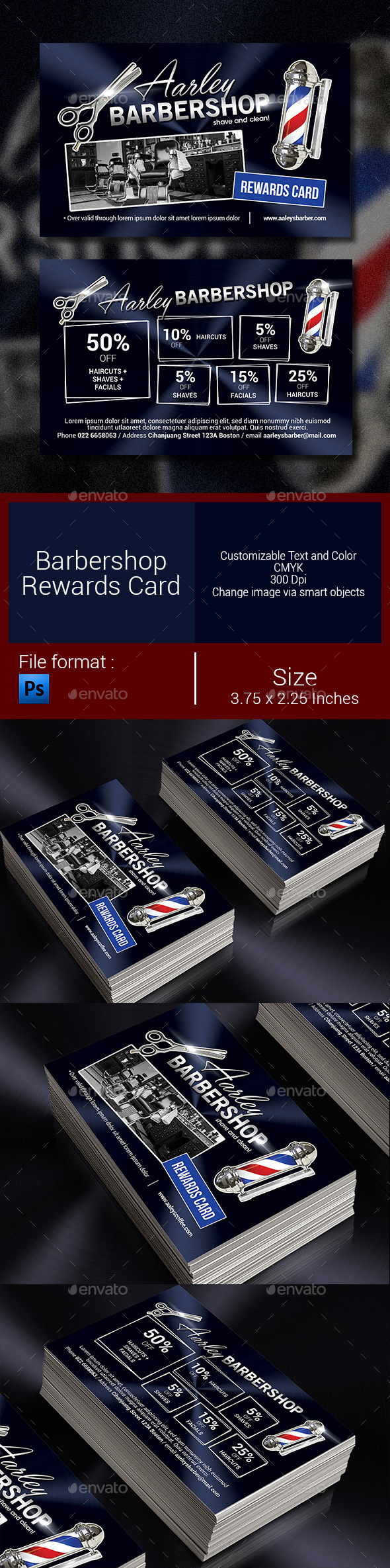 Barbershop Rewards Card (Loyalty Cards)