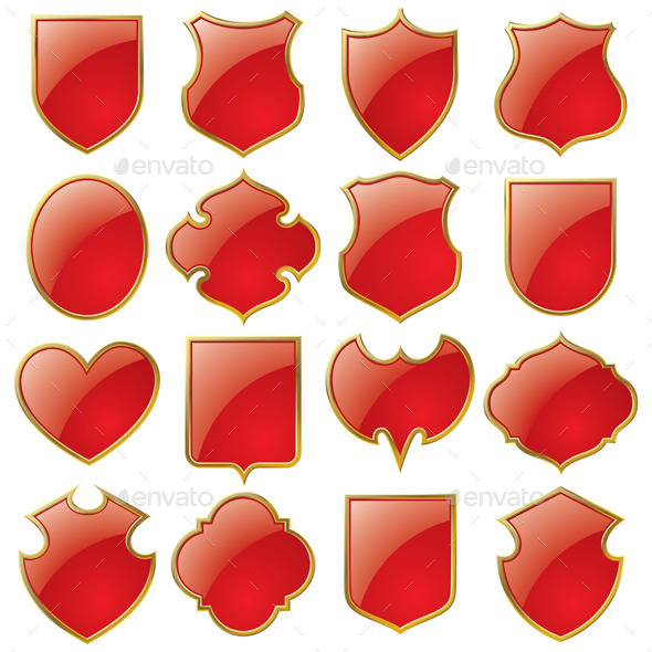 GraphicRiver Set of Shields 9336634 GraphicRiver Set of Shields 9336634